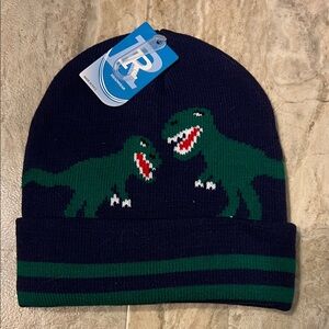 Navy Blue Dinosaur Kids Beanie